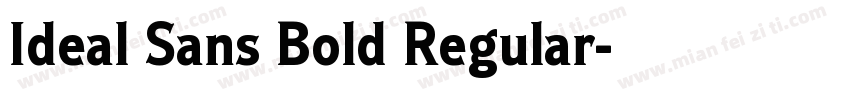 Ideal Sans Bold Regular字体转换